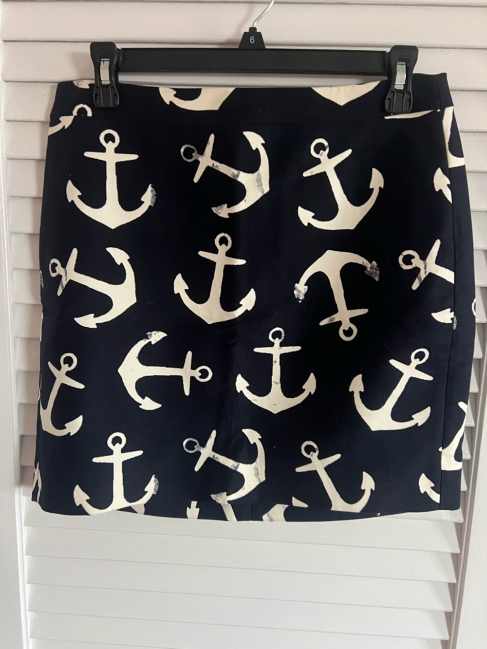 Jcrew Nautical Anchor Print mini Skirt - Navy & White